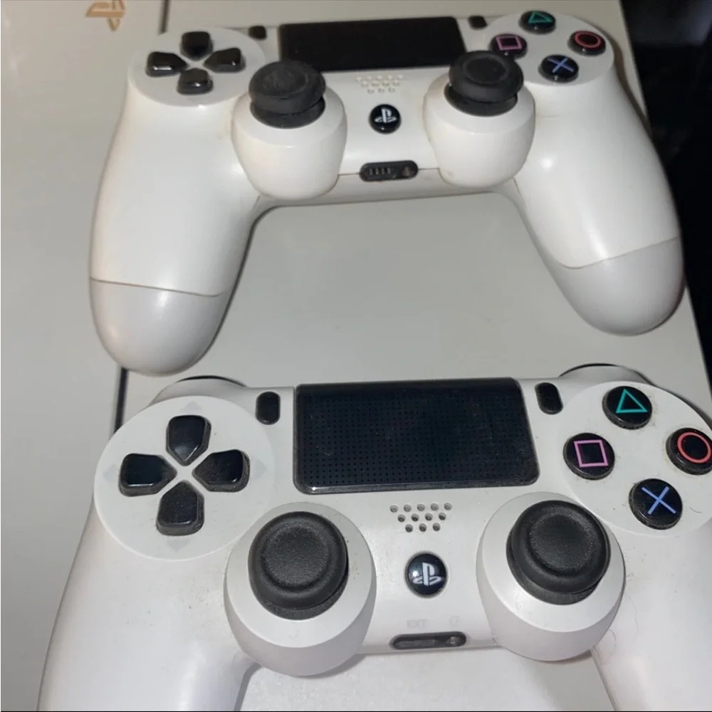 PS4 console with controllers